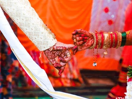 Hindu wedding ceremony with sacred fire and rituals